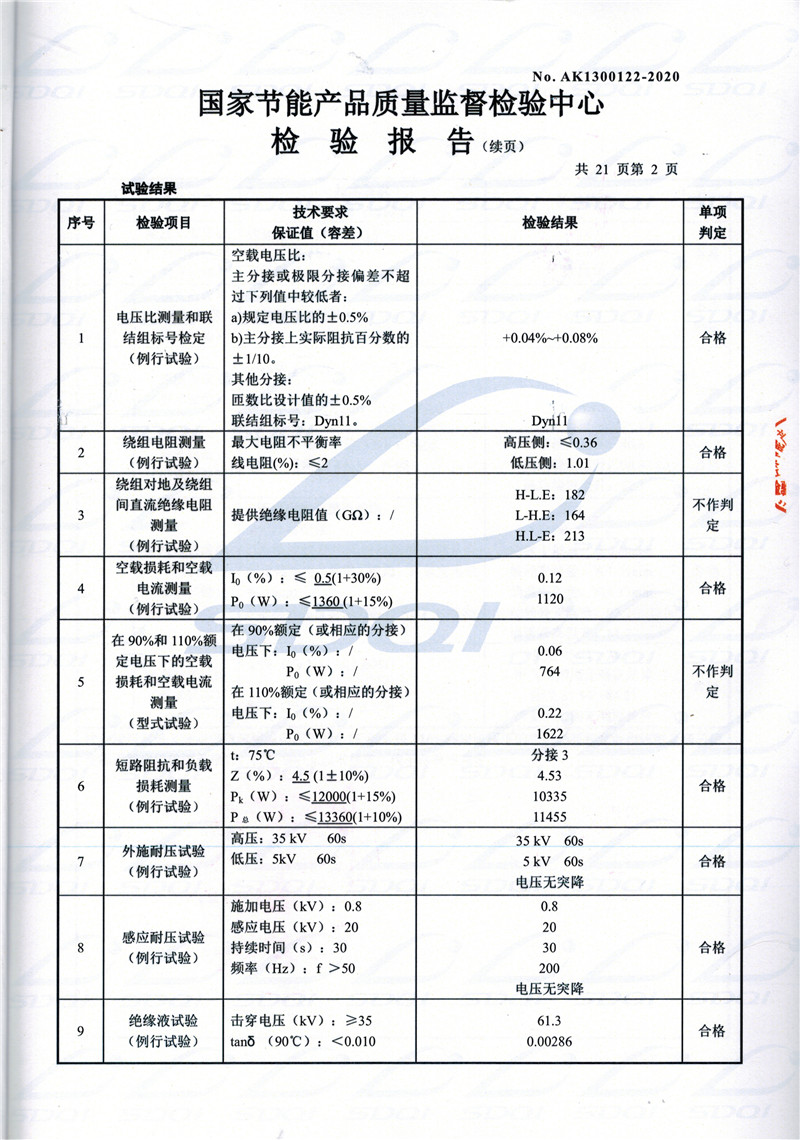 高低压试验报告-S11-1250隆尧隆尧隆尧油浸式变压器-2.jpg